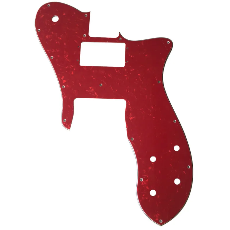 Pleroo Custom Guitar pickgaurd - For '72 Custom RI Tele Guitar Pickguard Scratch Plate ,  4 Ply Red Pearl