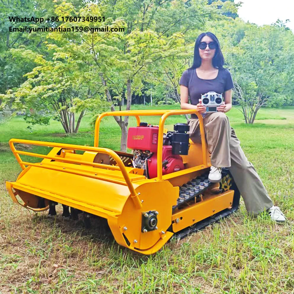 

CE EPA Approved All Terrain Grass Cutting Machine Agriculture Rubber Tracks Remote Control Robot Lawn Mower
