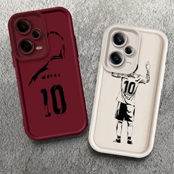 Football Stars No.10 Logo Art Eye Ladder dla Xiaomi Redmi Note 13 12 12C 11 11S 10 10C 10A 9C 9A Pro 5G Back Phone Case