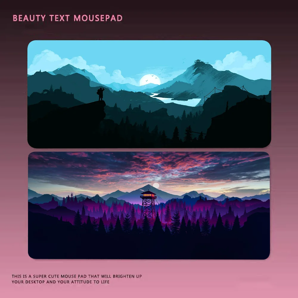 Firewatch Forest HD طباعة ساخنة كبيرة الألعاب ماوس الوسادة XL قفل حجم الحافة لعالم الألعاب من الدبابات CS GO Zelda