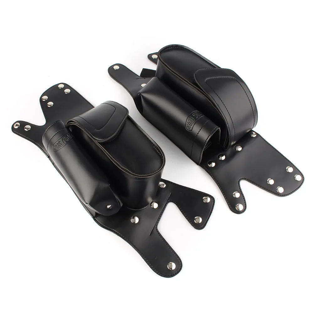 1Pair Motorcycle Saddlbag Guard Bag Right & Left For Harley Davidson Touring Road King / Electra Road Glides with crash bars