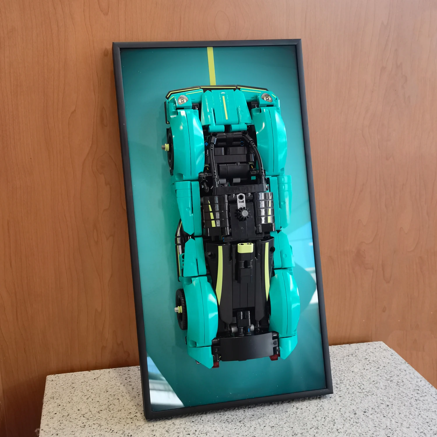 

Display Wallboard for Lego Technic 42208 Aston Martin Valkyrie Building Blocks,Adult Collectibles Wall Mount Frame(No Car Includ