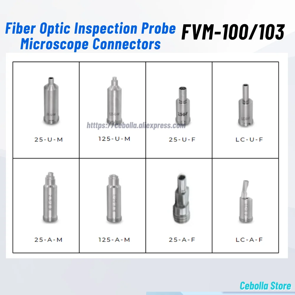 Faseroptik-Inspektionssondenmikroskop SC APC-Anschlüsse Adapter Anzug für FVM-100/103 SMP-Anschlüsse