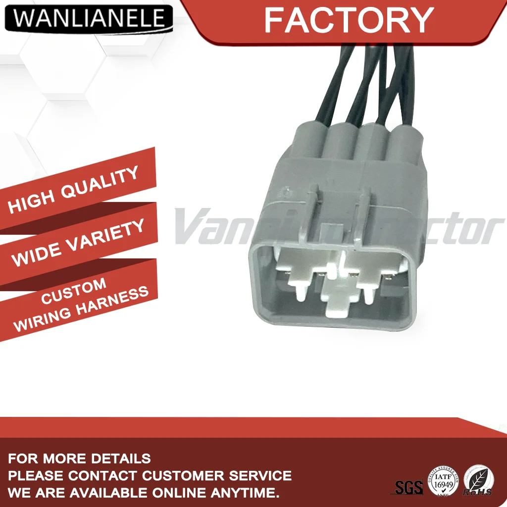 50set 7282-7080-40 8Pin 6mm Pitch Waterproof Automotive Connector Male Housing 2Row Light Gray Car Plug