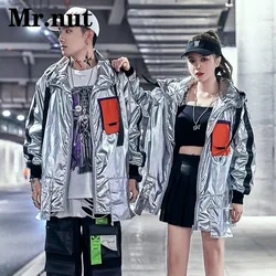 Mr.nut Four Season Couple Coat Silver Punk Style Men's Jacket Waterproof Windbreaker Women Camping Hip Hop Y2k Popular Clothing