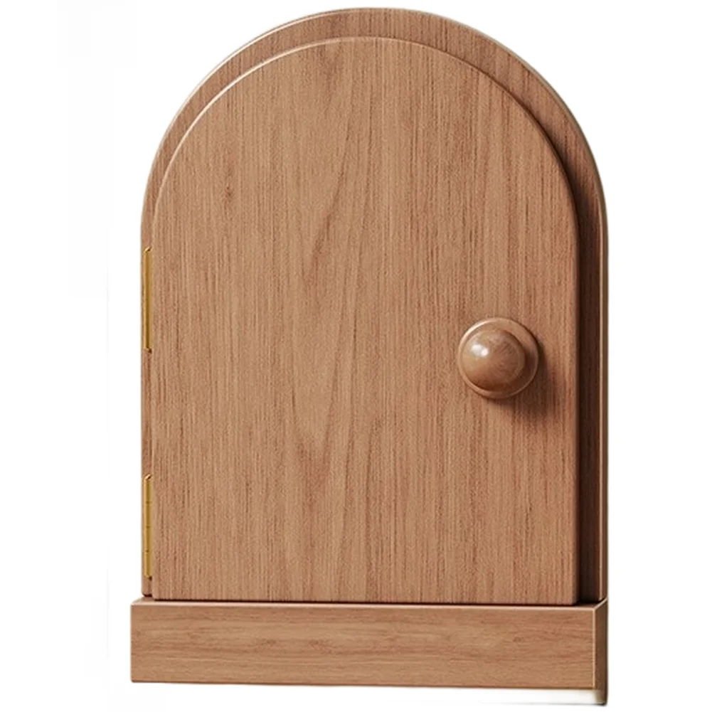 Arch-Profiled Wood Switch Sticker for Standard Wall Outlets and Switches Enhancing Modern Minimalist Interior Aesthetics