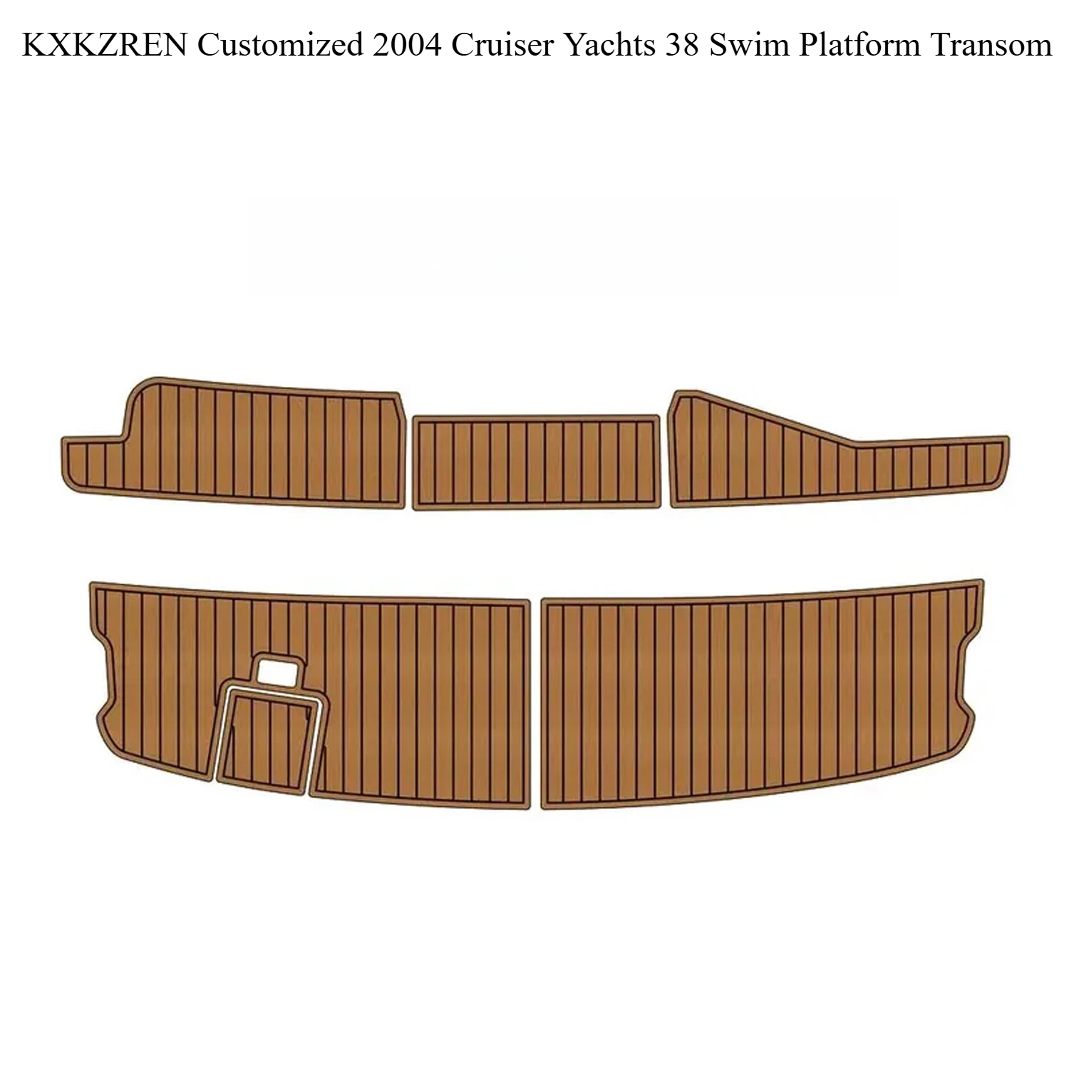 

KXKZREN Customized 2004 Cruiser Yachts 38 Swim Platform Transom Non-slip Faux Teak Mat Kayak Boat Marine EVA Foam Decking Sheet