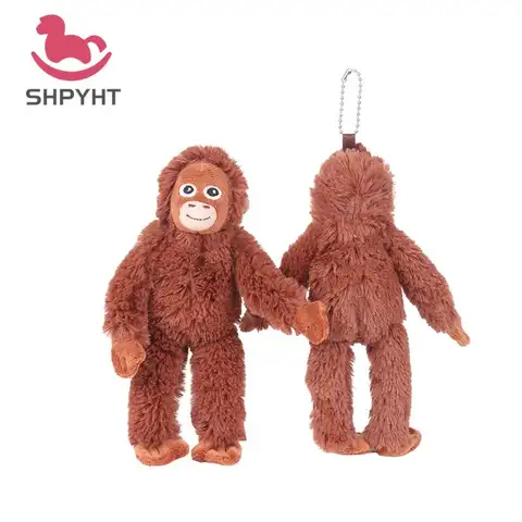 1pc Cartoon Gorilla Plush Toy Chimpanzees Monkey Pendant Soft Stuffed Doll Keychain Backpack Car Bag Key Ring Decor Kid Gift