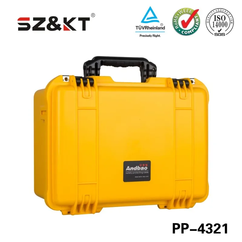 Premium IP67 waterproof, shockproof and dustproof equipment storage protection rigid PP plastic toolbox with 3-year warranty
