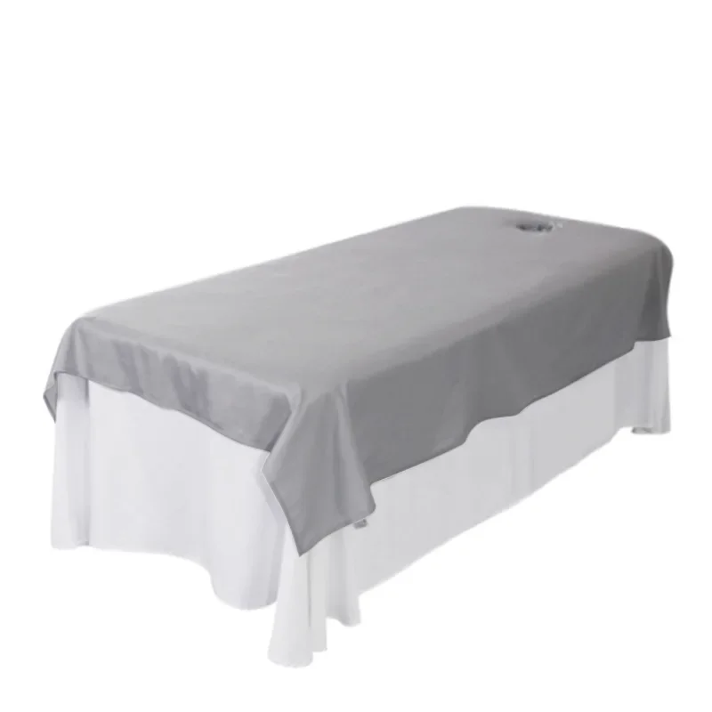 Anti-bacterial, Anti-mite, Modal Beauty Salon Bed Sheets, Massage Bed Cover, Table Cover, Solid Color With Hole