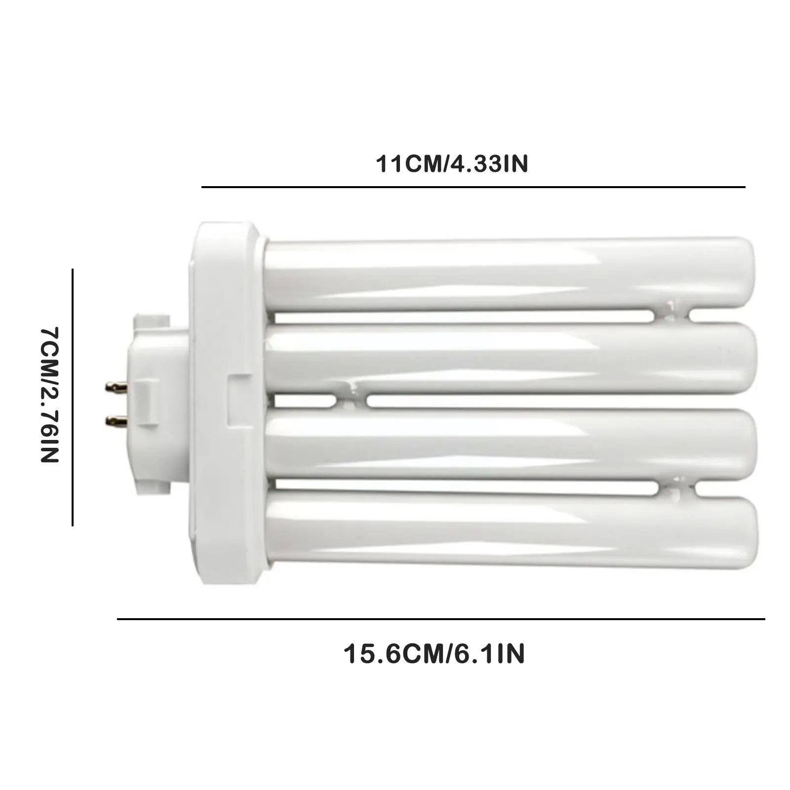 FML 27EX-N 27W Fluorescent Lamp 4 Pin Quad Tube Energy Fluorescent Bulb Bulb Saving 6500K Light Light 4 Compact Rows G1G3