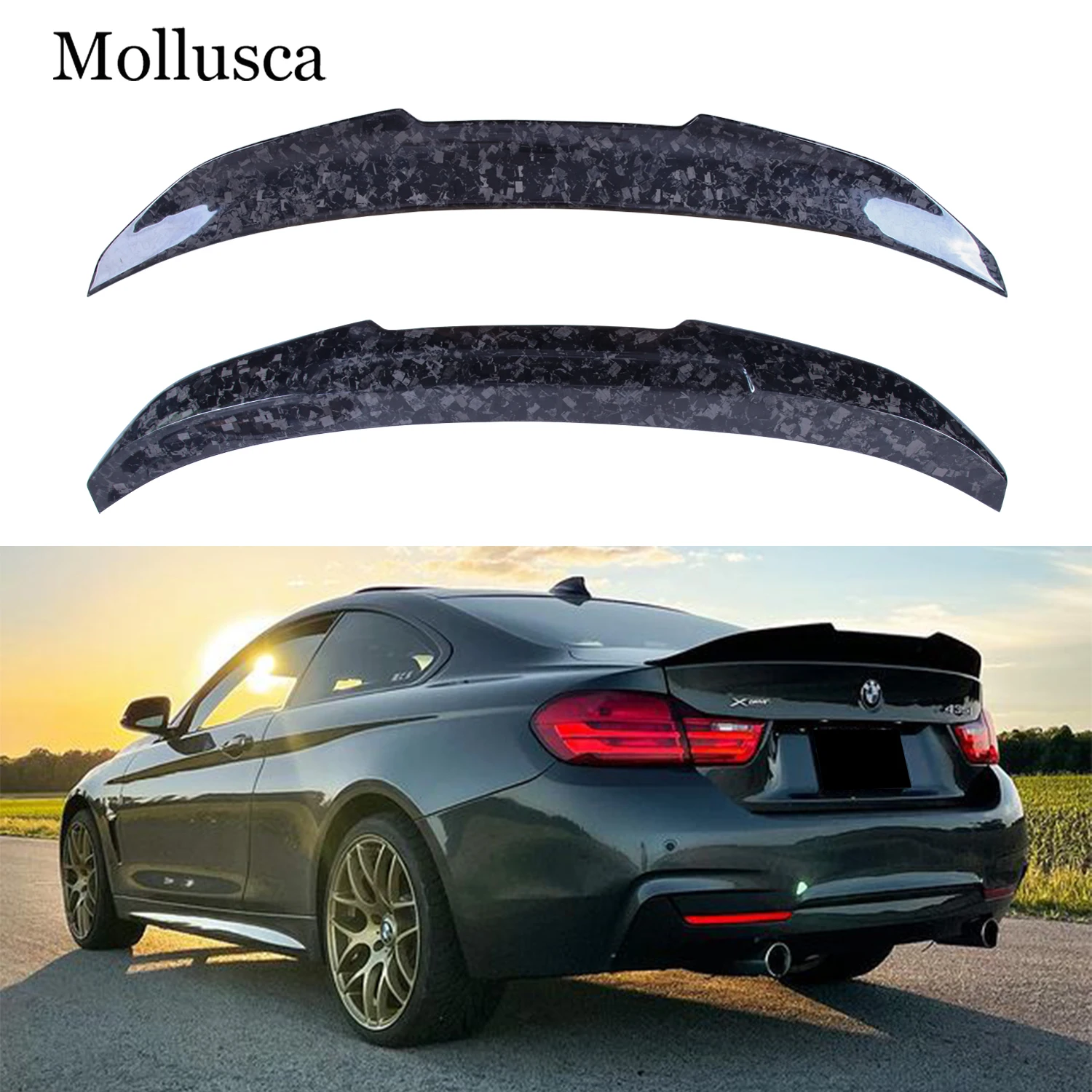 

For BMW 4 Series F32 Coupe PSM Style Forged Carbon fiber Rear Spoiler Trunk wing 2013-2019