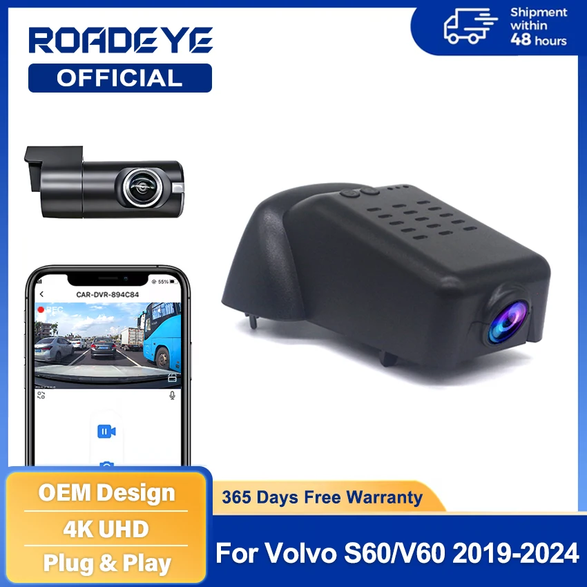 

Car Dvr Plug And Play Wifi Video Recorder Dash Cam Car Dvr Camera For Volvo S60 V60 2019 2020 2021 2022 2023 2024 DashCam