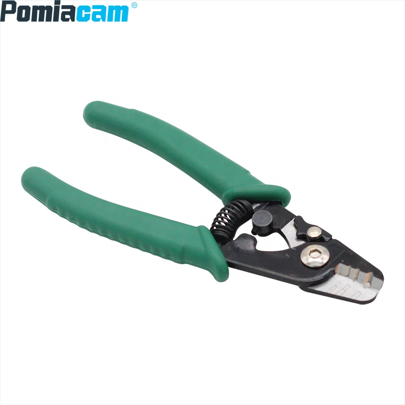 8PK-326 Green S50C STEEL Tri-hole Fiber Optic Strippers Multifunctional fiber optic cable pliers Adjustable blade  fibre cable