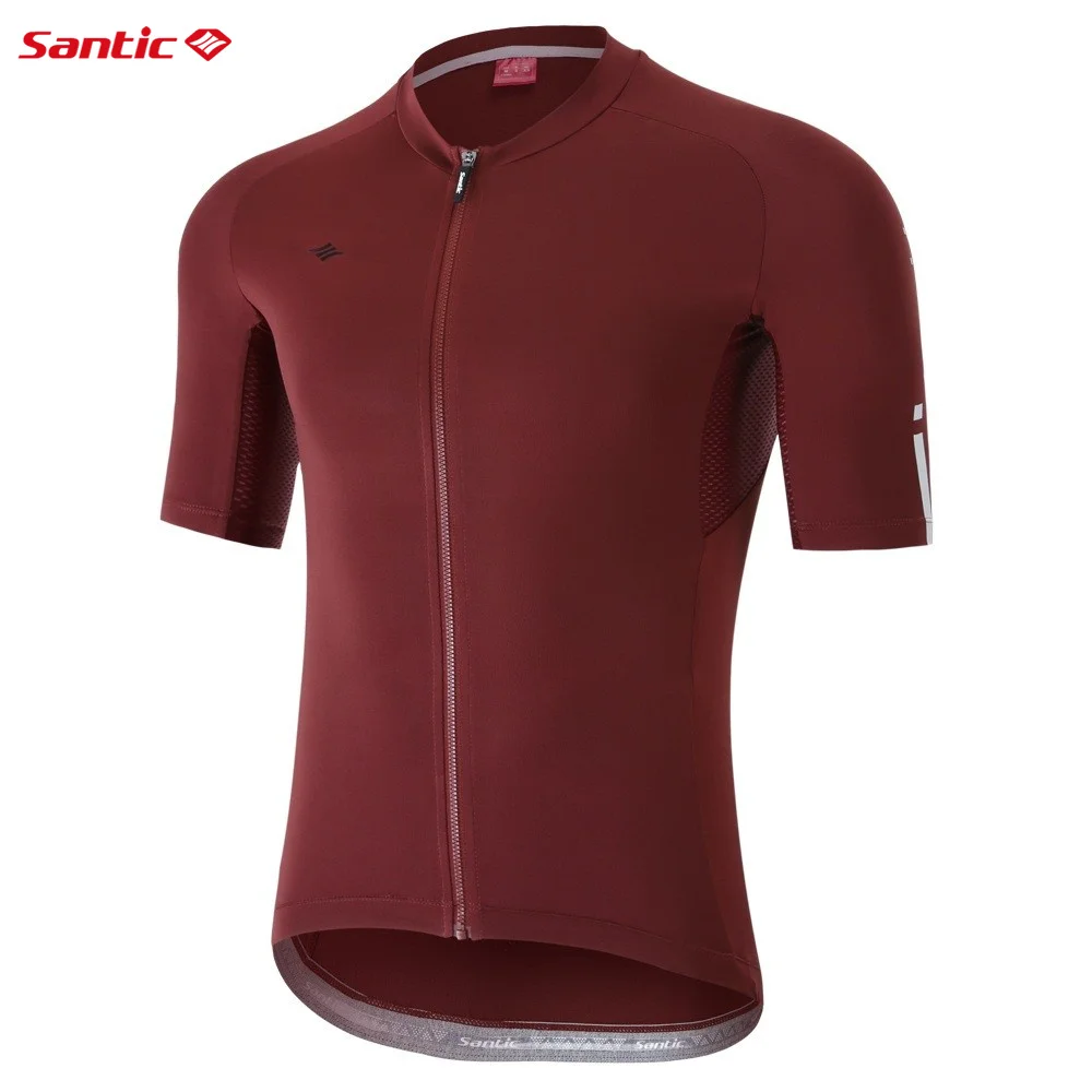 Santic Summer Cycling Jerseys Men's Short Sleeve Cycling Jersey Road Multicolor Cycling Shirt T-shirt Breathable WM0C02156