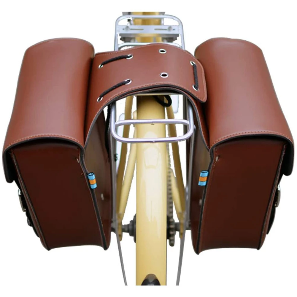 

Retro Bicycle Rack Bag Leather Robust Rear For Retro Bicycle Saddle
