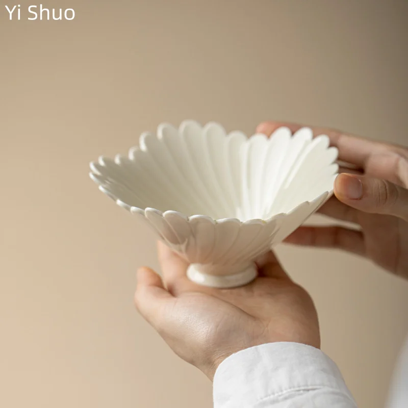 

Tea Snack Tray Melon Seeds Dried Fruit Plate Ceramic Accessories Spare Parts Household Fruit Plate Ceramic Plate