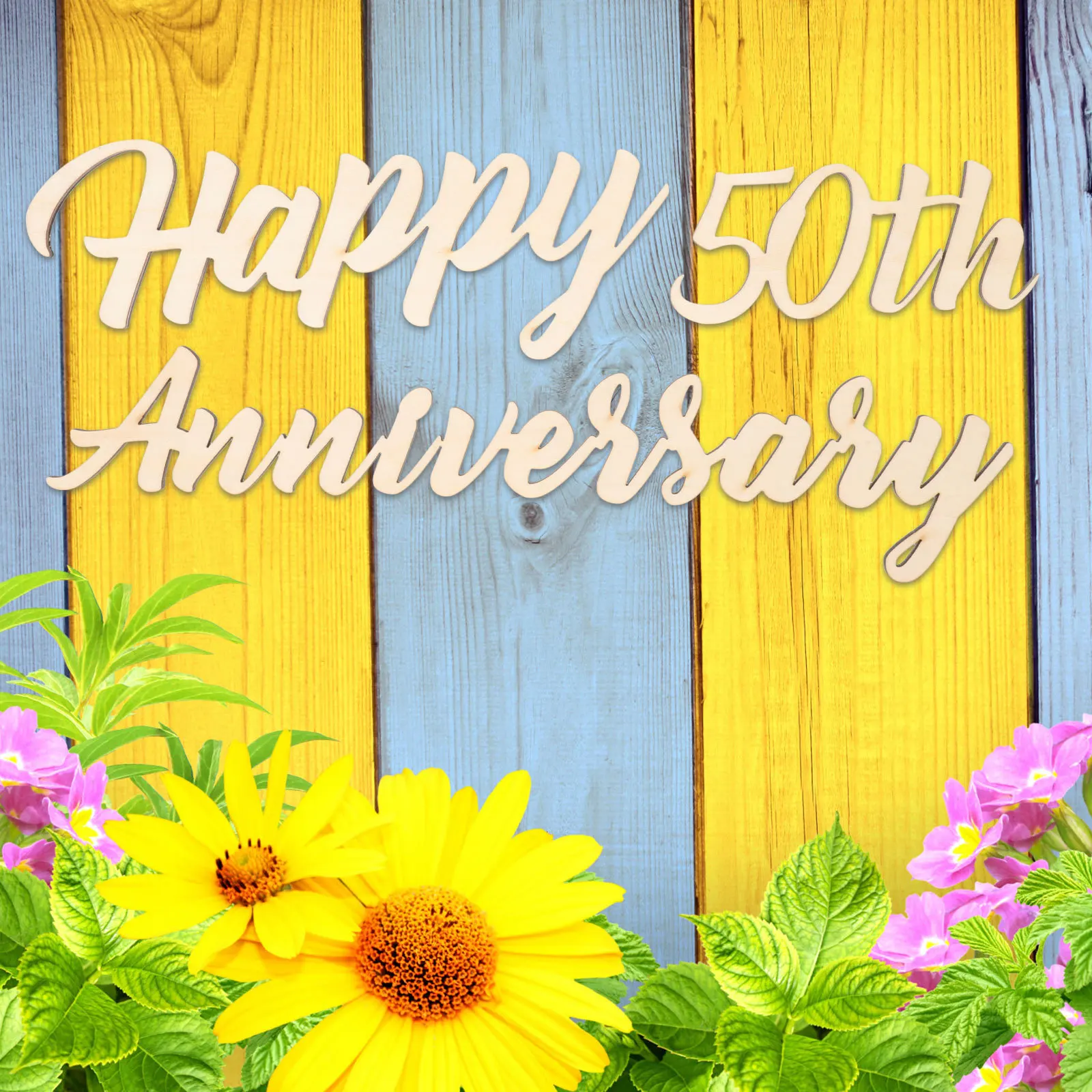 

1Set Alphabet Board Decor Anniversary Party Wood Alphabet Ornament Photo Props Creative Letter Ornament for 50th Anniversary