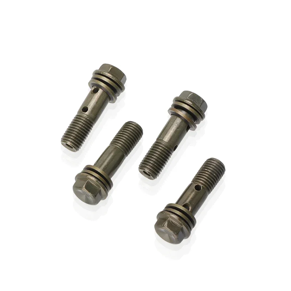 4 Pcs/lot Motorcycle Hydraulic Brake Hollow Screw M10 x 1.25 Double Banjo Bolt For hydraulic brake hose caliper Adaptor view 6