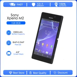 Sony Xperia M2 D2303 Refurbished Original Unlocked 1GB RAM 8GB ROM 4.8