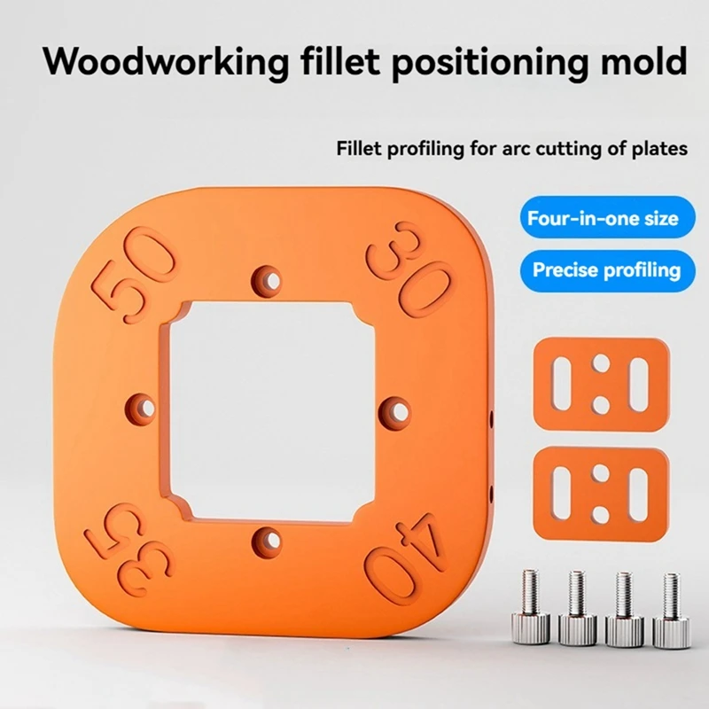 AT02-Panel Kayu R10-R50 Router Meja Bit Jig Busur Sudut Sudut Templat Woodworking Router Sudut Radius Templat Jig