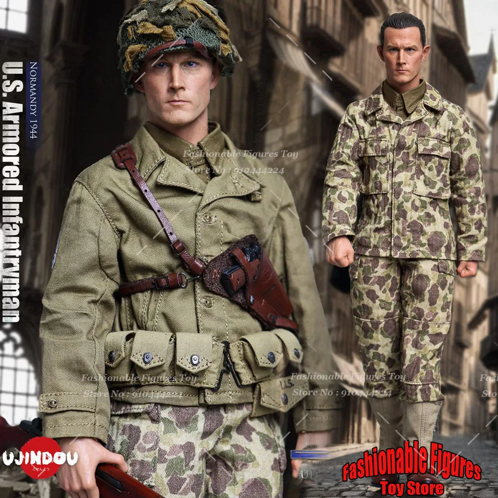 UJINDOU UD9035 1/6 Men Soldier WWII U.S. Armored Infantryman Normandy 1944 Full Set 12Inch Action Figure Model Collection Toys