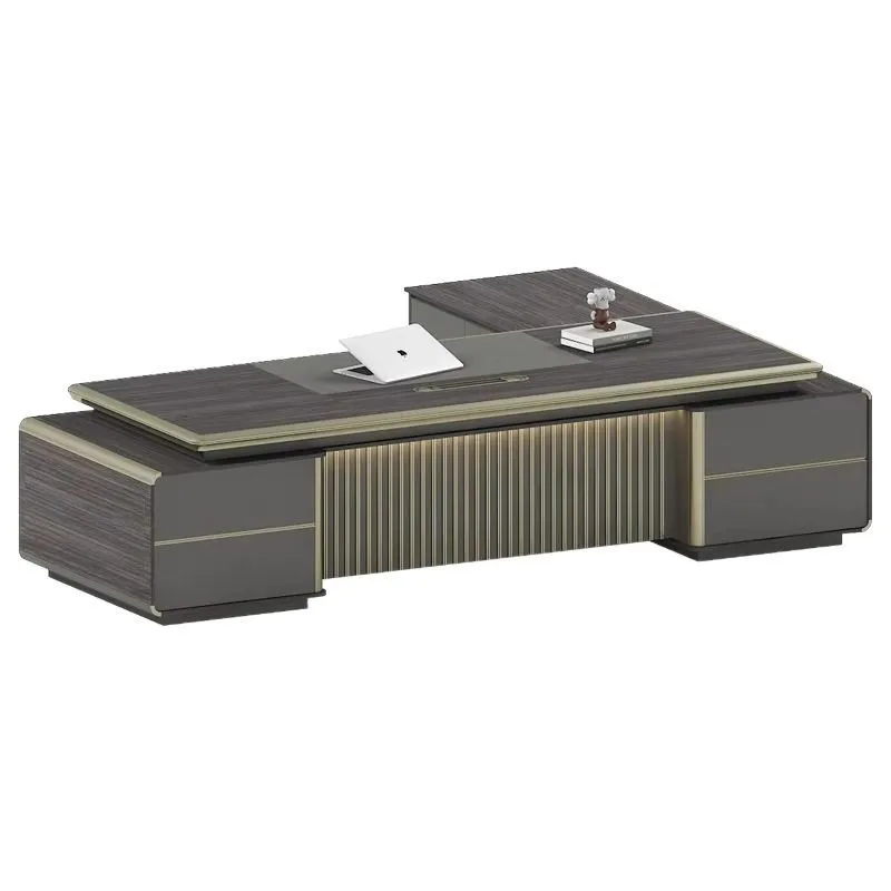 

Окантовка из алюминиевого сплава, итальянский легкий роскошный большой письменный стол, высококачественный офисный стул для генерального директора, шкаф для документов, современный и простой