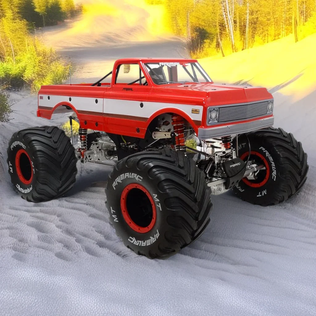 1/5 RC Gasoline  Bicycle V4 Engine RTR Gasoline Remote Control Monster Truck MT Large Model Car 2025 New Upgrade