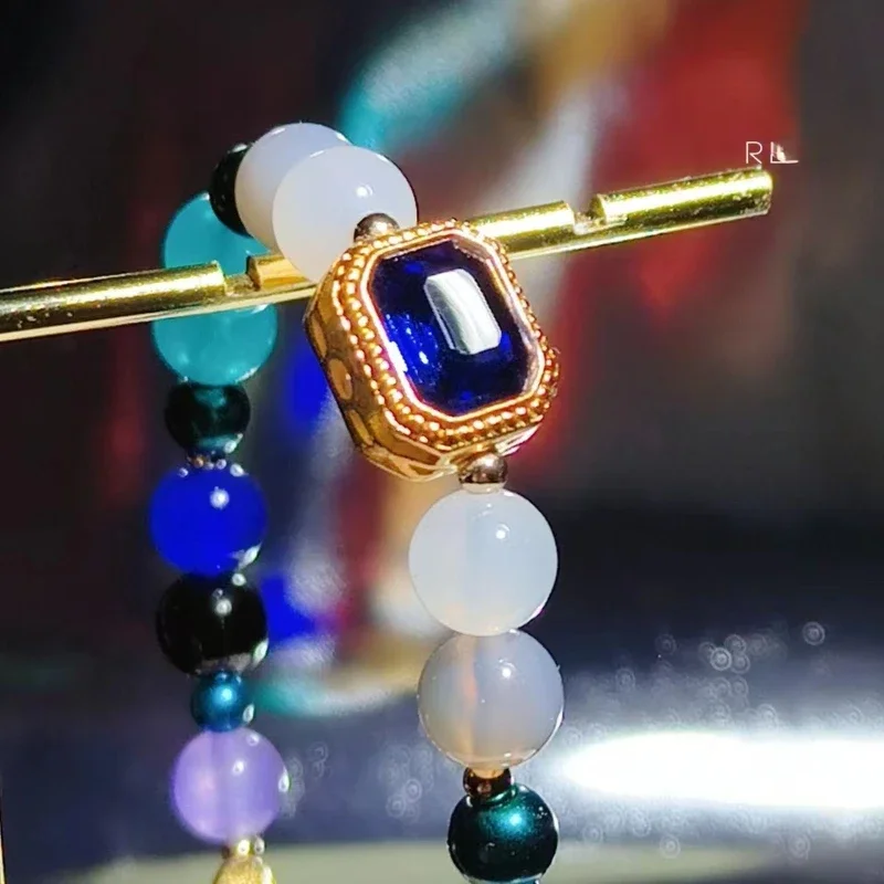 Honkai:Star Rail Peacock Aventurine Blue Diamond Metal Dangle Earrings Bracelets Dice Coins For Role-player Jewelry Cosplay Prop