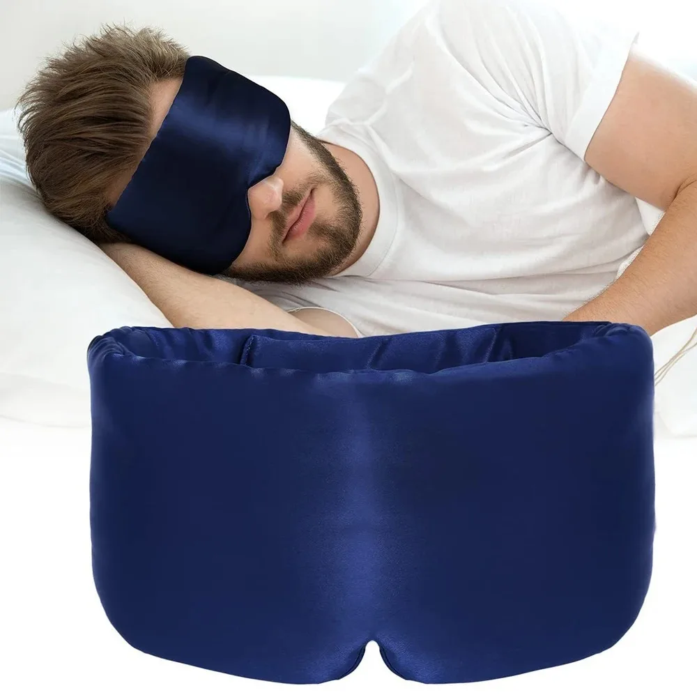 

New Silk Sleeping Mask Eyepatch Soft Adjustable Headband Nap Sleep Mask Comfortable Blocking Light Eyemask for Travel & Nap