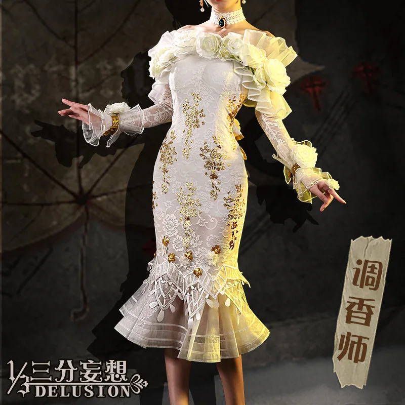 

Game Identity V Vera Nair Cosplay Costume Perfumer Tonight No Longer Gorgeous Dress Wig Shoes Halloween Party Role Play Clothing
