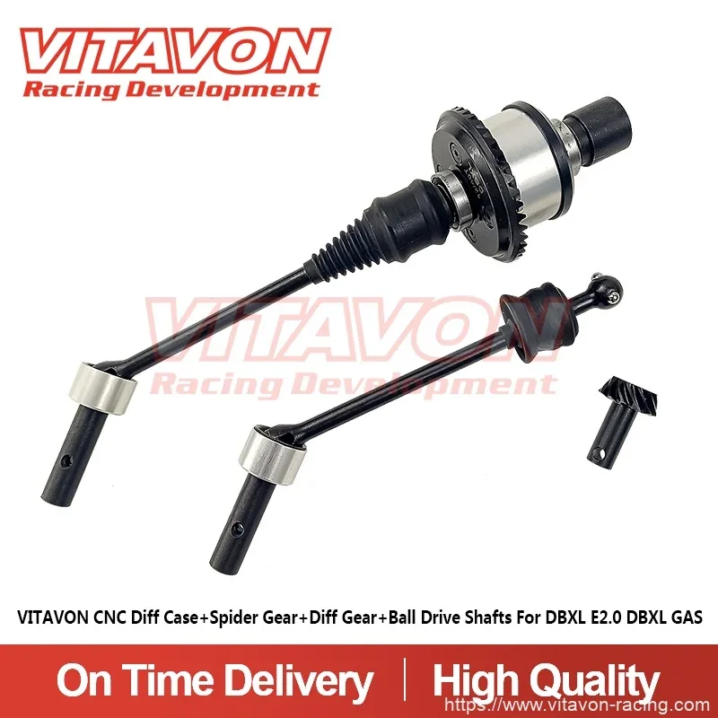 VITAVON CNC Diff Case+Spider Gear+Diff Gear+Ball Drive Shafts For DBXL E2.0 DBXL GAS