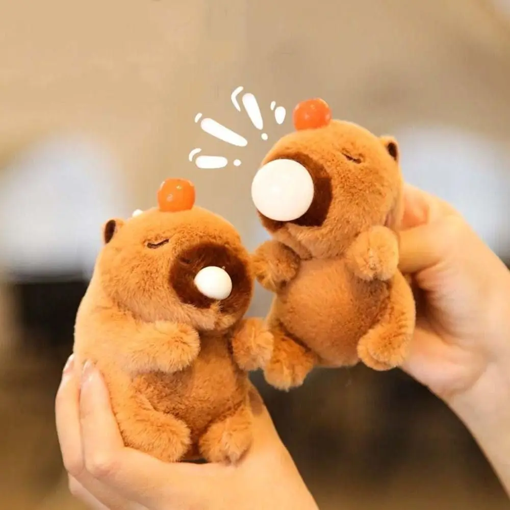 Kapibala Stuffed Toys Buddhist Capybara Turtle bag Snot Capybara Small Pendant Strawberry Hat Doll