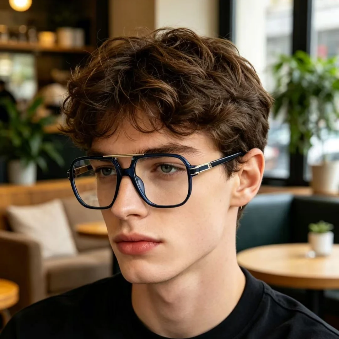 

Retro Ultra Light Myopia Glasses Men's and Women's High-definition Anti Blue Light Square Glasses Computer Glasses Frame