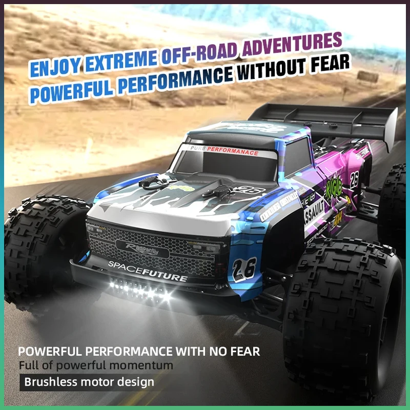 JJRC ทางวิบาก mobil REMOTE CONTROL 4x4 RC รถบรรทุกความเร็วสูงไร้แปรงถ่าน70กม./ชม. ตุ๊กตาสัตว์ประหลาดแข่งรถดริฟท์เร็วสำหรับเด็กและผู้ใหญ่