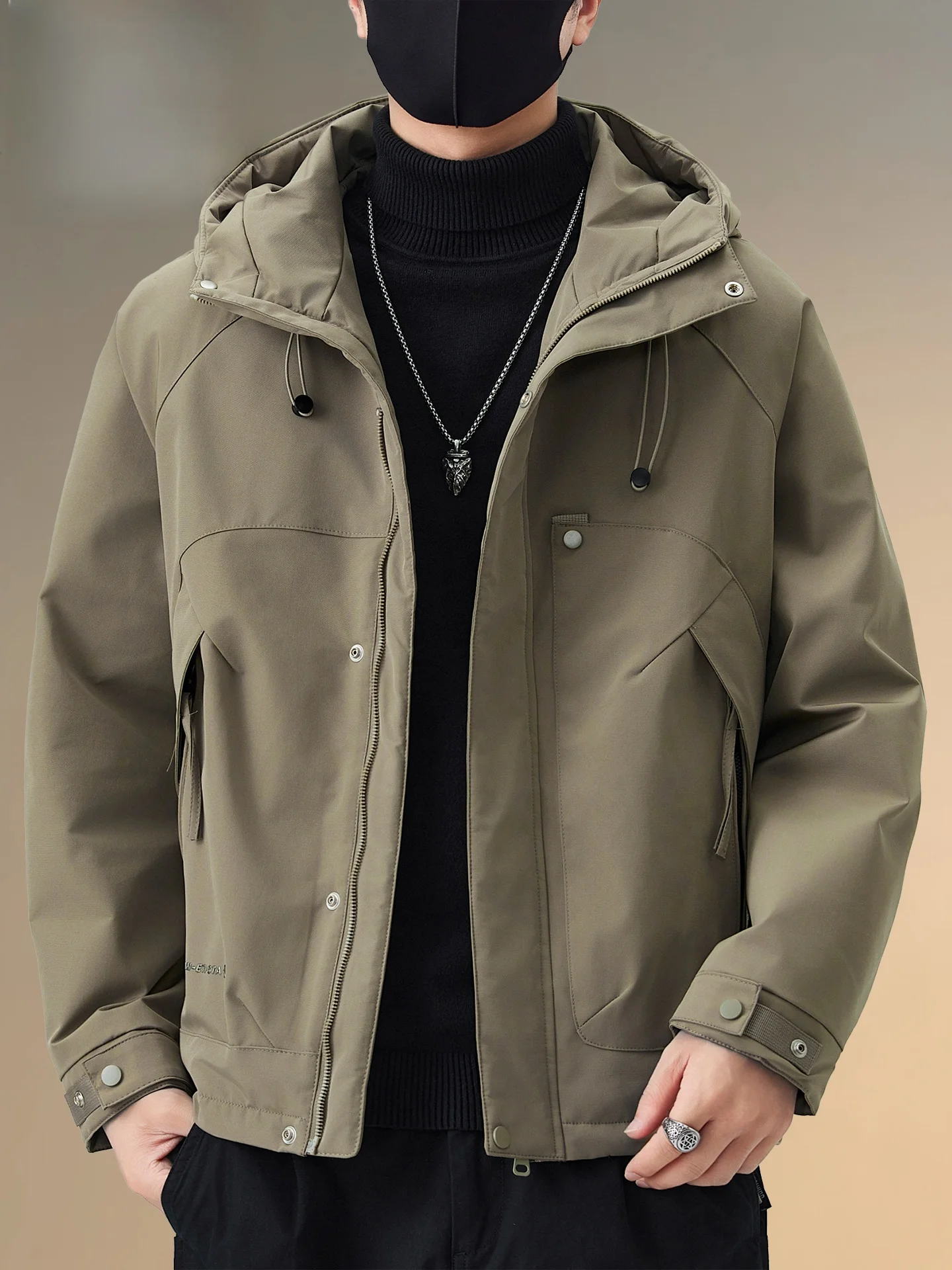 

Pierre Cardin Men's Thiened Casual Hooded Workwear Jaet Cotton Clothes Winter Warm American Brand Cotton Coat