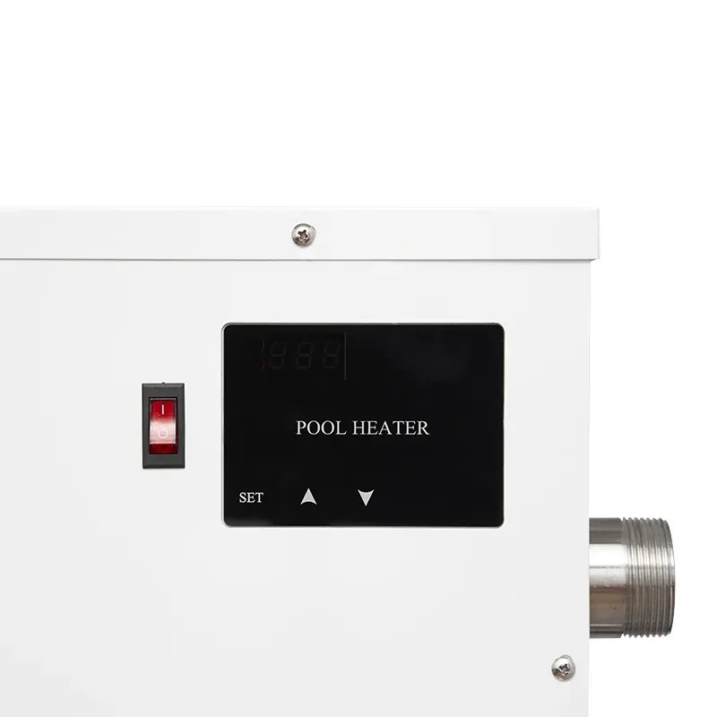 For Swimming Pool Electric Heater Touch Screen Thermostat Hot Cold Water Circulation Heating Equipment