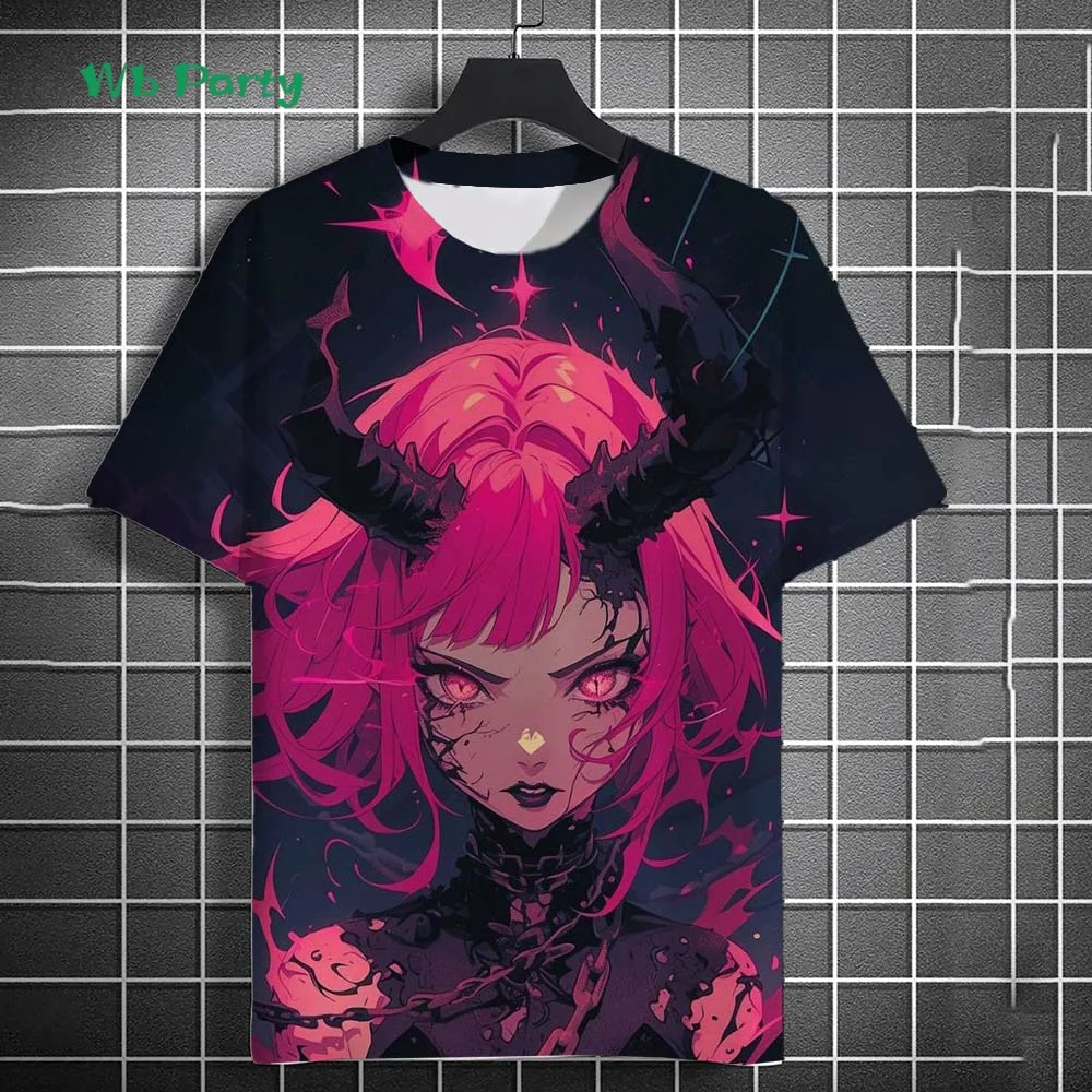 

Men's Top Fashion Manga Pattern T-Shirt Men Summer Outdoor Fashion Versatile Men's Short Sleeve Casual Round Neck Men's T-Shirt