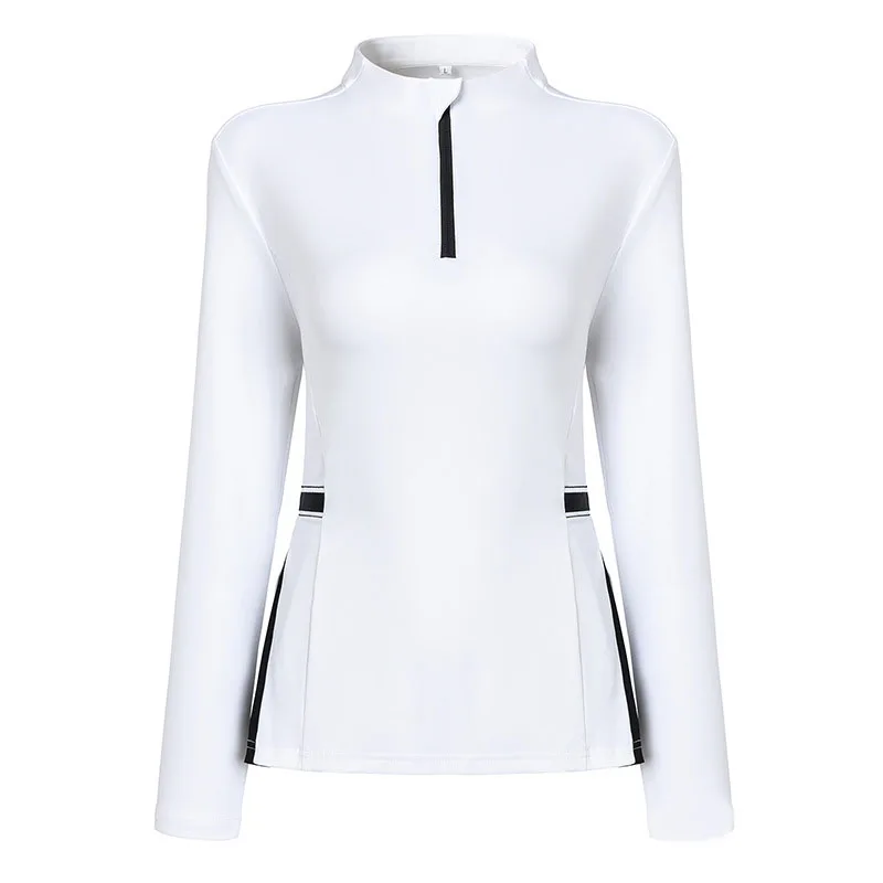 2024 Stretch Lady Autumn Long-sleeved Polo Shirt Tops Sports Silky Smooth Jersey Anti-Pilling Golf Homme Wear for Women Apparel