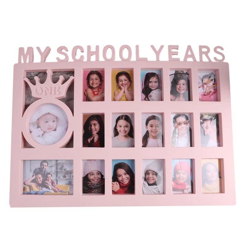 67JC Kindergarten Graduation Photo Frame Picture Frame Kids School Year PVC Picture Frame Desktop Wall Mount Display