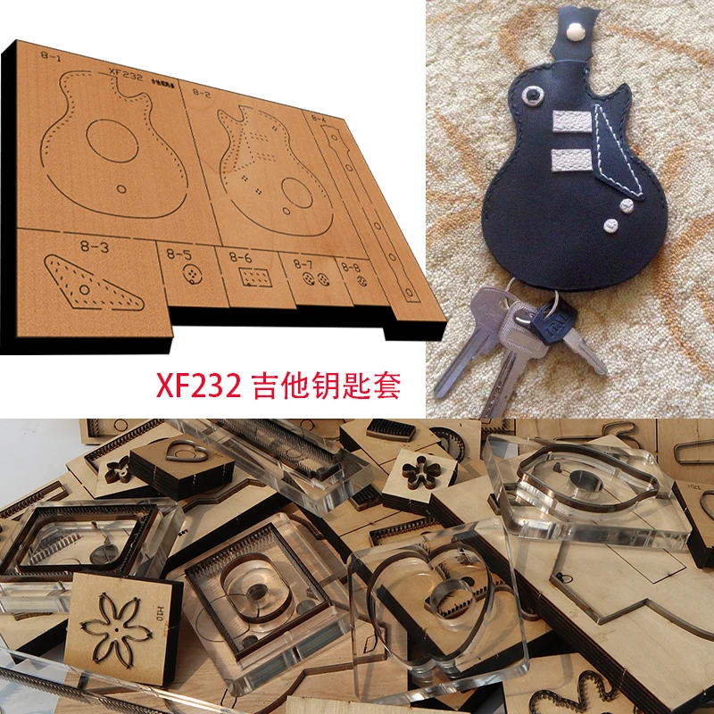 New Japan Steel Blade Wooden Die Guitar key bag Wallet Leather Craft Punch Hand Tool Cut Knife Mould XF232