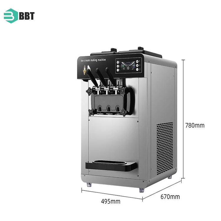 Large Capacity 12L Industrial Ice Cream Making Machine Easy Clean Soft Serve Ready to Ship Ice Cream Machine