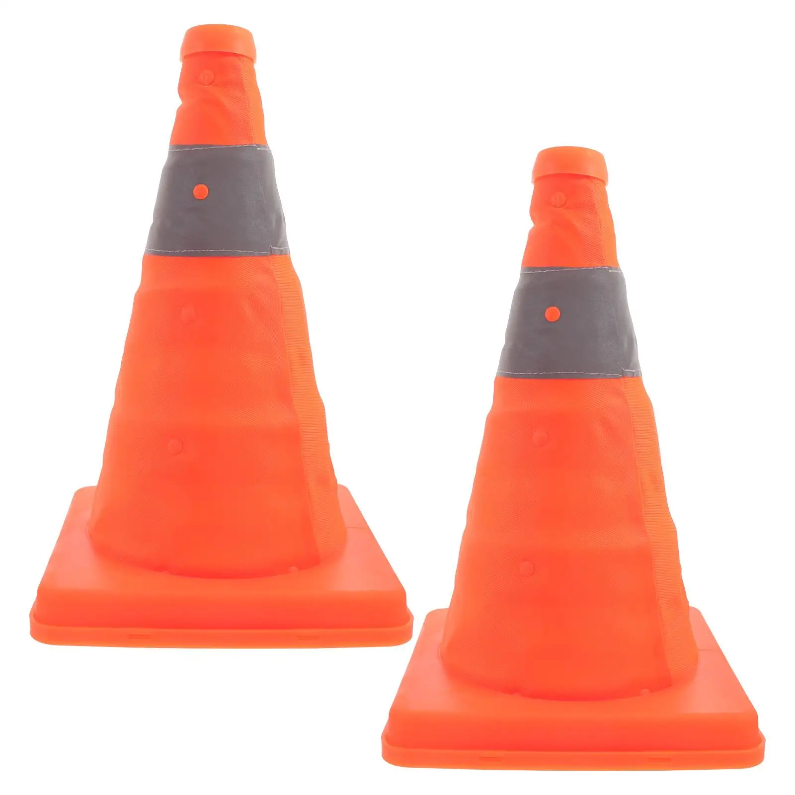 2Pcs 30cm Collapsible Telescopic Road Reflective Safety Traffic Cones Multi Function Emergency Cones Plastic Schools