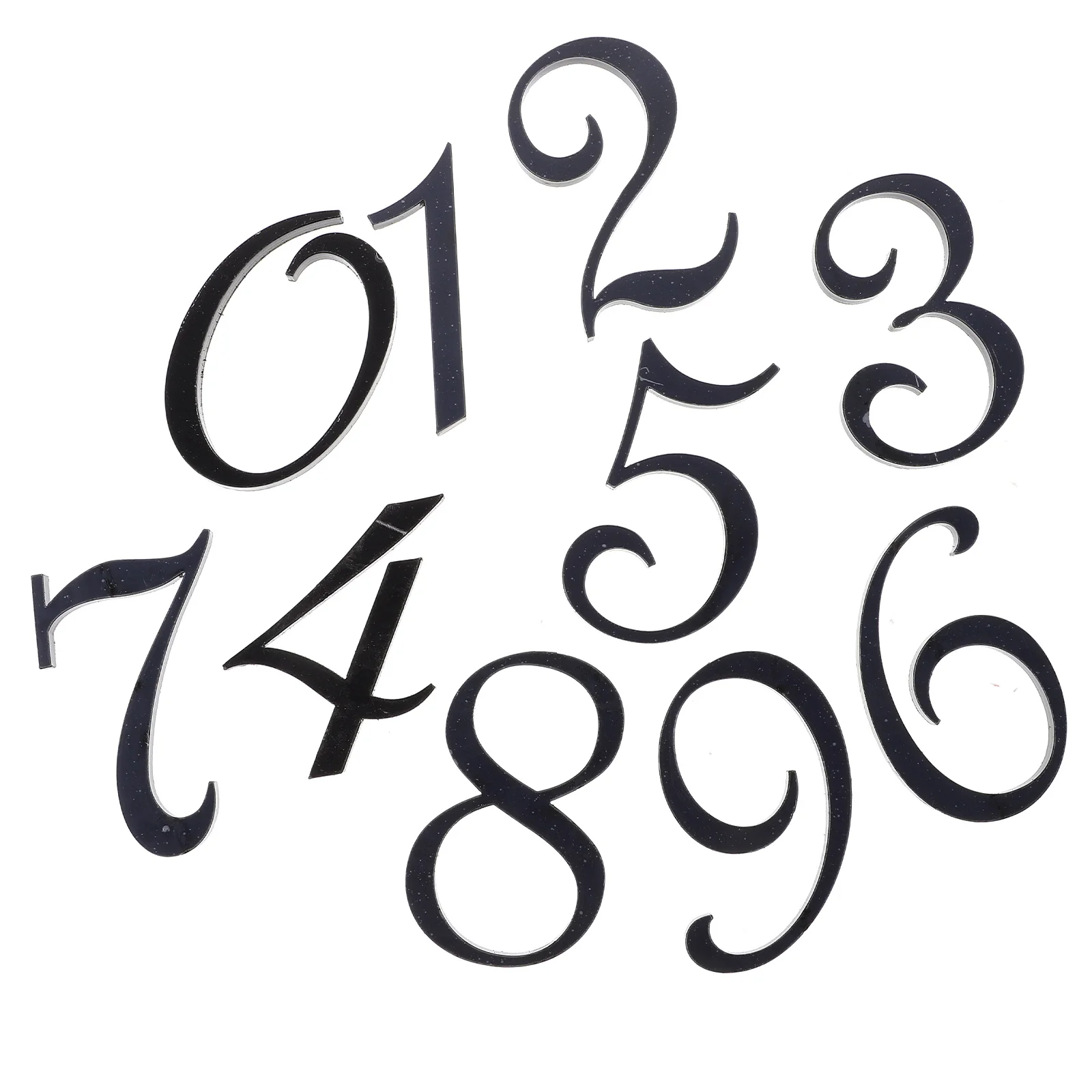 

10Pcs Sleek Adhesive House Numbers Mailbox Door Elegant Design Durable Acrylic Shiny Finish Versatile Home Decorative