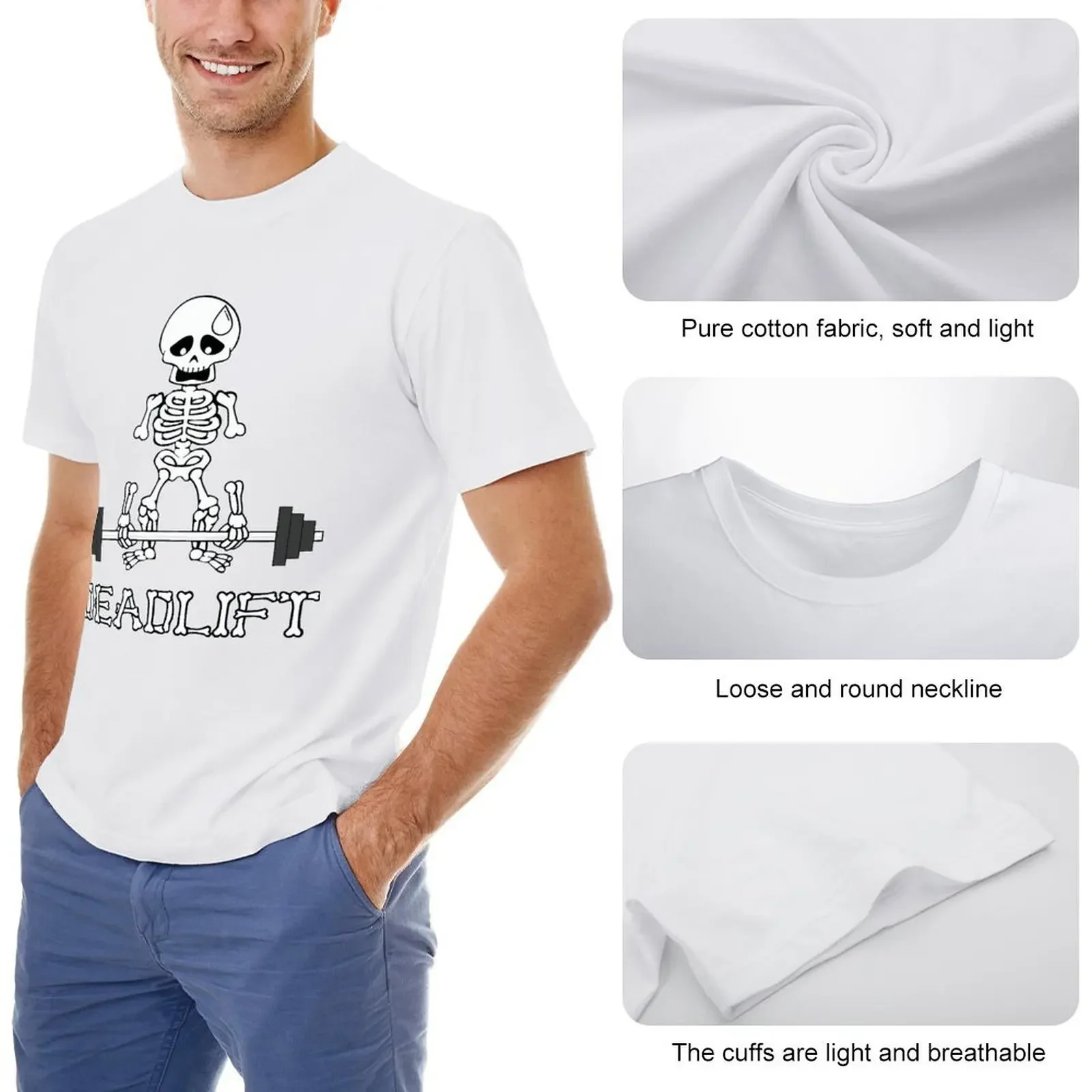 デッドリフトクラシックボディービルディングポンピングジム筋トレクロスフィットTシャツ原宿Tシャツ綿100%グラフィックTシャツトップス