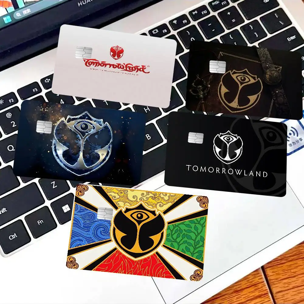 T-Tomorrowlands Music Logo Game Film Cover Sticker Case For Small Chip Credit Debit Card Front Side