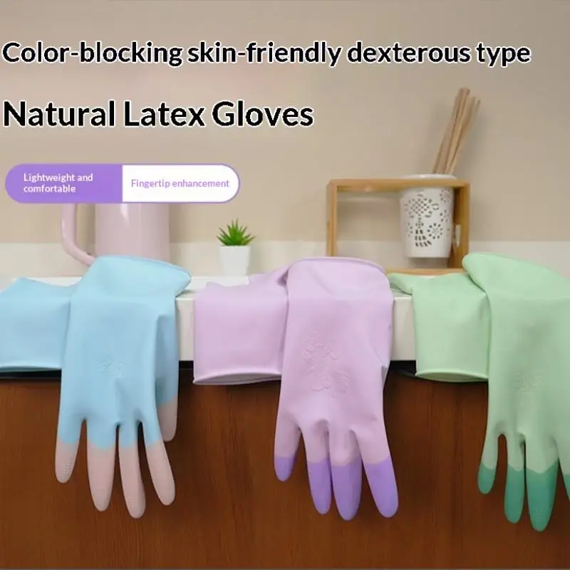 

Silicone Dishwashing Cleaning Gloves Kitchen Supplies Anti Slip Convenient Long Dishwashing Gloves Reusable Durable Household
