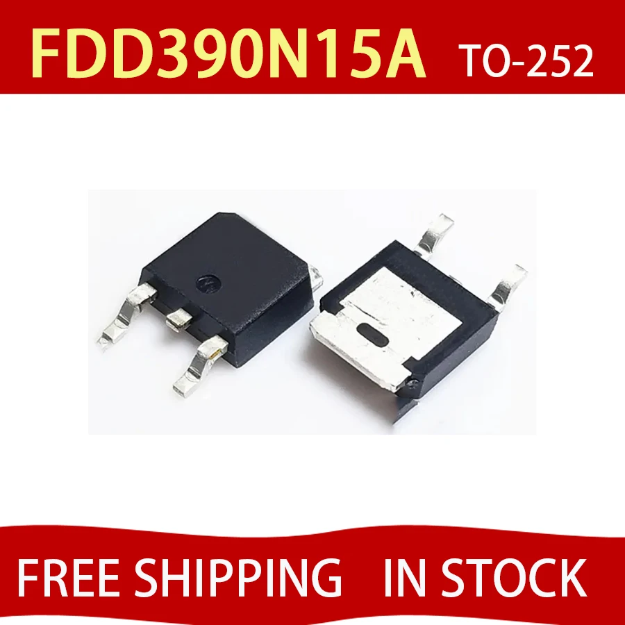 5 pz FDD390N15A muslim390n15a TO-252 Chipset nuovo