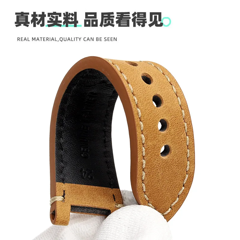 変更された牛革時計ストラップ,つや消し,マット,無料ツール,ティソット,t141ノッチ,レーシングシリーズ,1853, 0.417a, 24mm