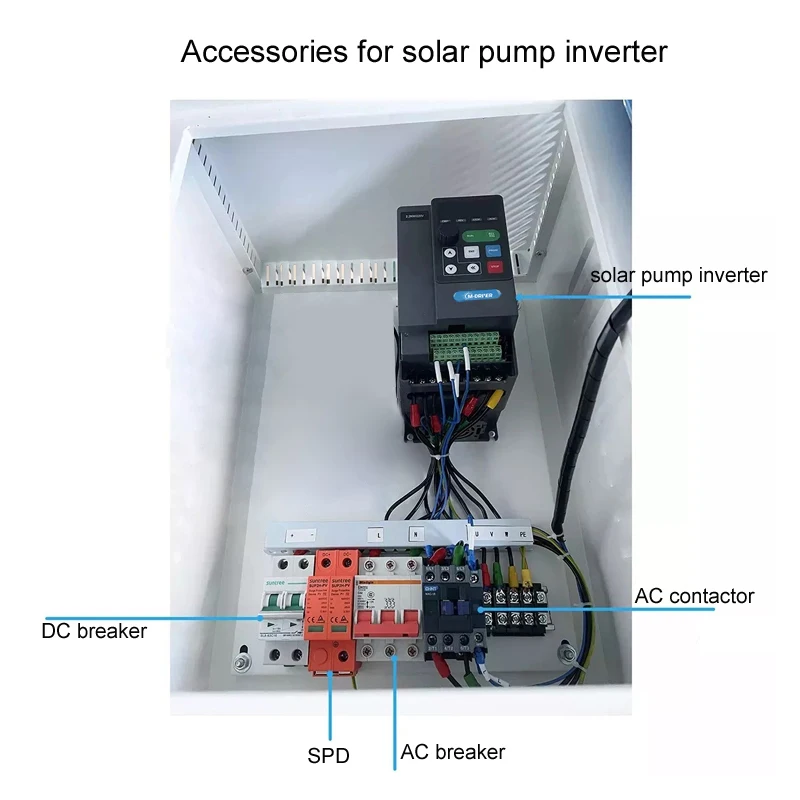 2.2kw 3Hp Solar Water Pump Inverter DC AC 220v 380v MPPT Solar Inverter without Battery